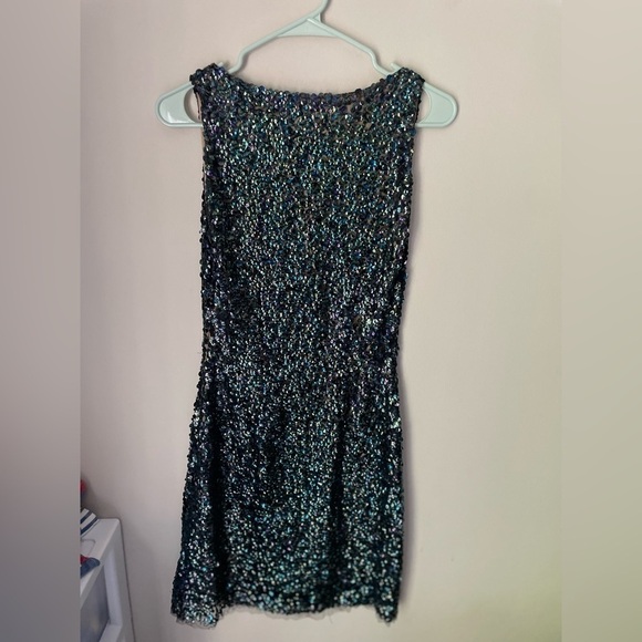 Reem Acra New York Space Sequin Sleeveless Dress Size 4 - Picture 8 of 8